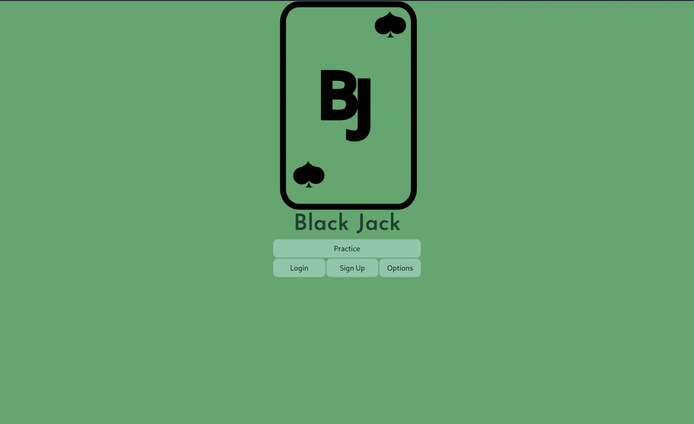 an image of a blackjack login page